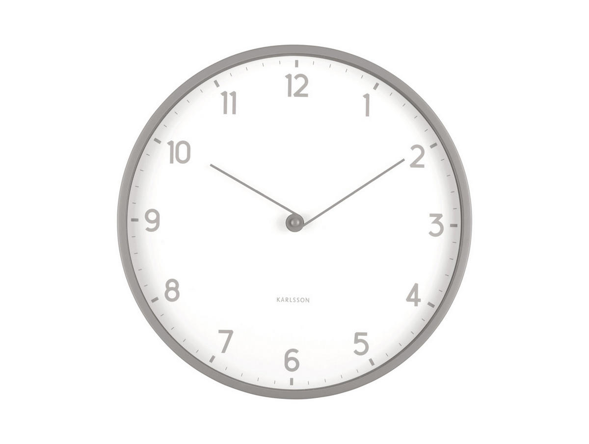 WANDUHR Sencillez Ø30 cm - Grau, Kunststoff (30/4/30cm) - Karlsson