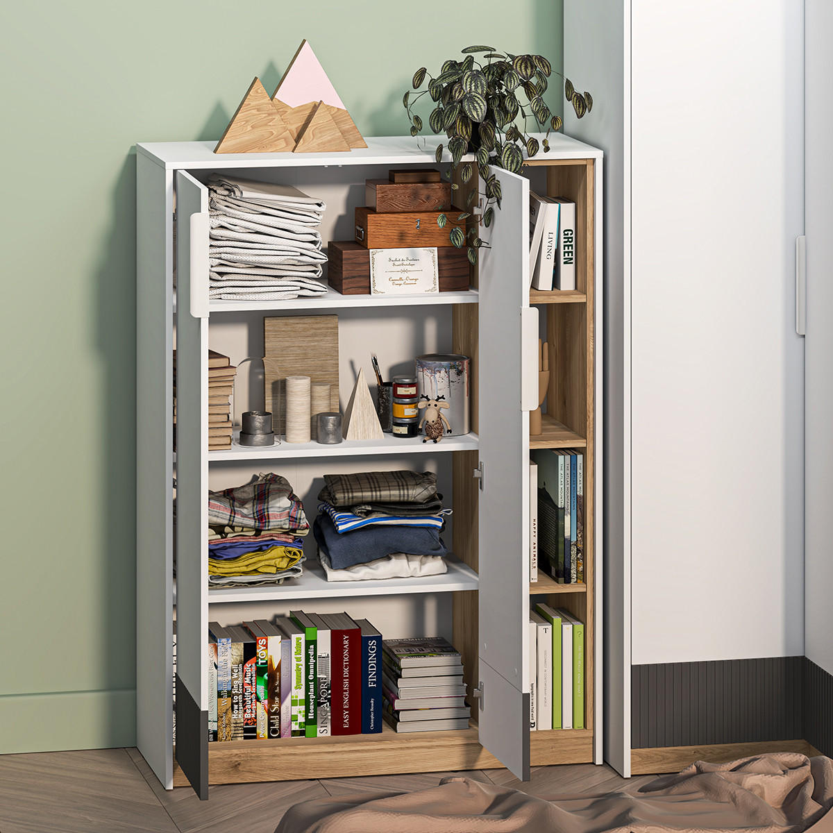 BÜCHERREGAL Ronan Weiß - Weiß, Holzwerkstoff (101/140/40cm) - Petits-meubles