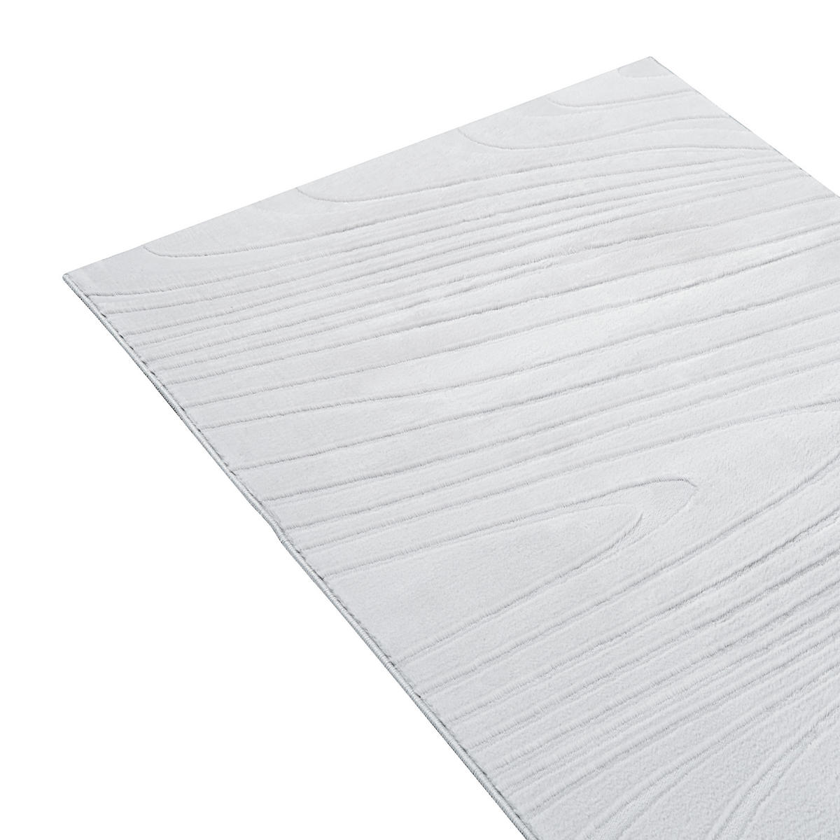 KUNSTFELLTEPPICH Hellgrau 80/300 cm Ontake - Hellgrau/Grau, Kunststoff (80/300cm) - Beliani