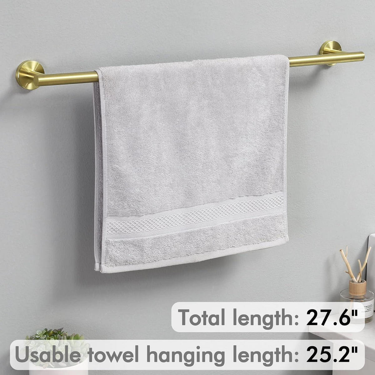HANDTUCHSTANGE Edelstahl gebürstet Gold 70 cm - Goldfarben, Metall (8.1/5/70.6cm)