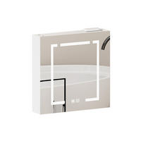 SPIEGELSCHRANK mit LED-Beleuchtung 60 cm Weiß - Weiß, Glas (14/60/60cm) - Beauniv