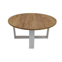 COUCHTISCH rund Eiche Gold Weiß 86x42 cm - Eichefarben/Weiß, Holzwerkstoff (86/86/42cm) - designimpex