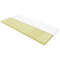 VRCHNÍ deka ze studené pěny, 7 zón, 90/200 cm - výška 8 cm a potah Tencel - bílá, textil (90/200cm) - AM Qualitätsmatratzen