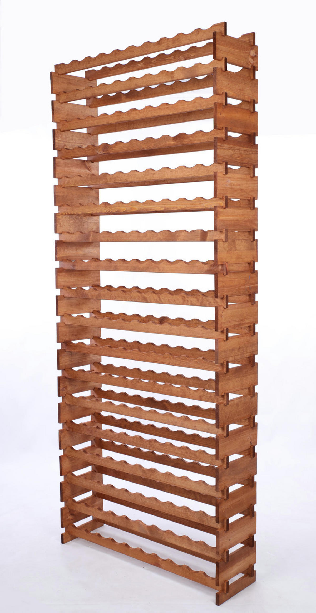 WEINREGAL VINOTECA FLEX PRO HxBxT 247x103x28cm 180 Flaschen auf 18 Ebenen Braun geölt - Braun, Holz (103/247/28cm) - PROREGAL