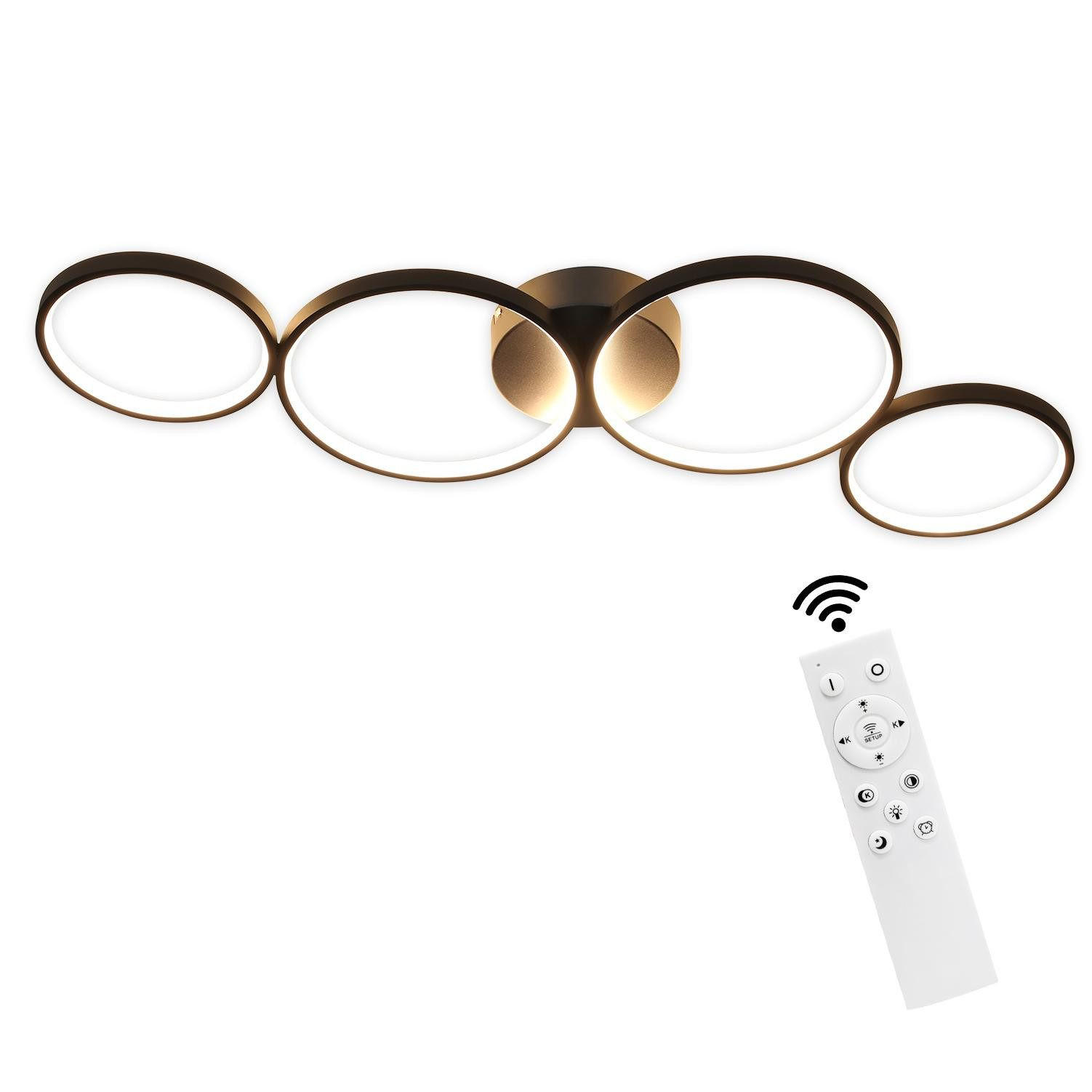 LED-DECKENLEUCHTE Hades 69/28/7cm - Weiß, Metall (69/28/7cm) - ZMH