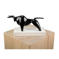 SKULPTUR Schwarz 28/16 cm - Schwarz, Stein (1.95/16/10cm) - KUNSTLOFT