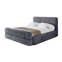 POLSTERBETT mit Bettkasten, Fußteil und Lattenrost, Boxbett ohne Matratze - ENORA-Z 120x200 Dunkelgrau - Dunkelgrau, Holzwerkstoff/Textil (120/200cm) - ALTDECOR