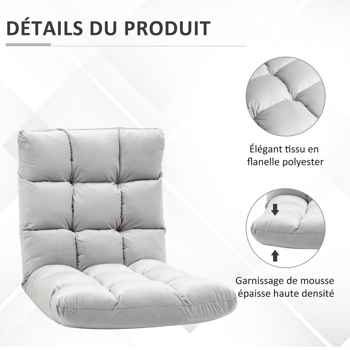 SCHLAFSESSEL DE-13370 Hellgrau - Hellgrau, Textil (55/53/71cm) - ComfortXL