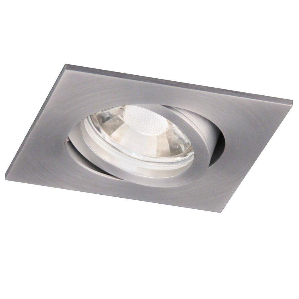 EINBAUSTRAHLER Prim GU10 schwenkbar 230V Alu-Matt - Alufarben, Metall (8/8/6.5cm) - s.luce