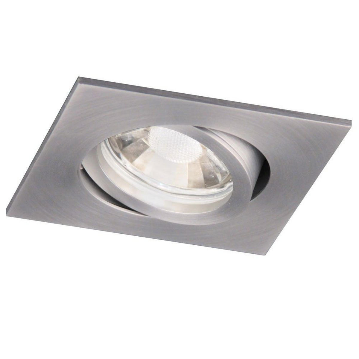 EINBAUSTRAHLER Prim GU10 schwenkbar 230V Alu-Matt - Alufarben, Metall (8/8/6.5cm) - s.luce