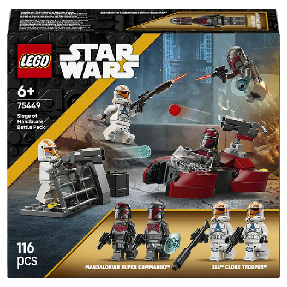 KLEMMBAUSTEINE Star Wars Die Belagerung von Mandalore Battle Pack - Orange, Kunststoff (14.1/4.5/15.7cm) - Lego