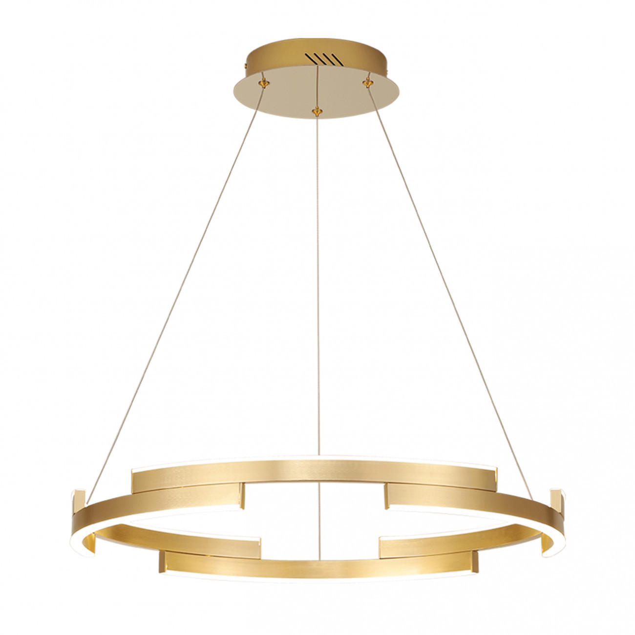 HÄNGELEUCHTE Ola, Gold / Messing, 120cm - Goldfarben, Metall (120/6/120cm) - KOSILUM