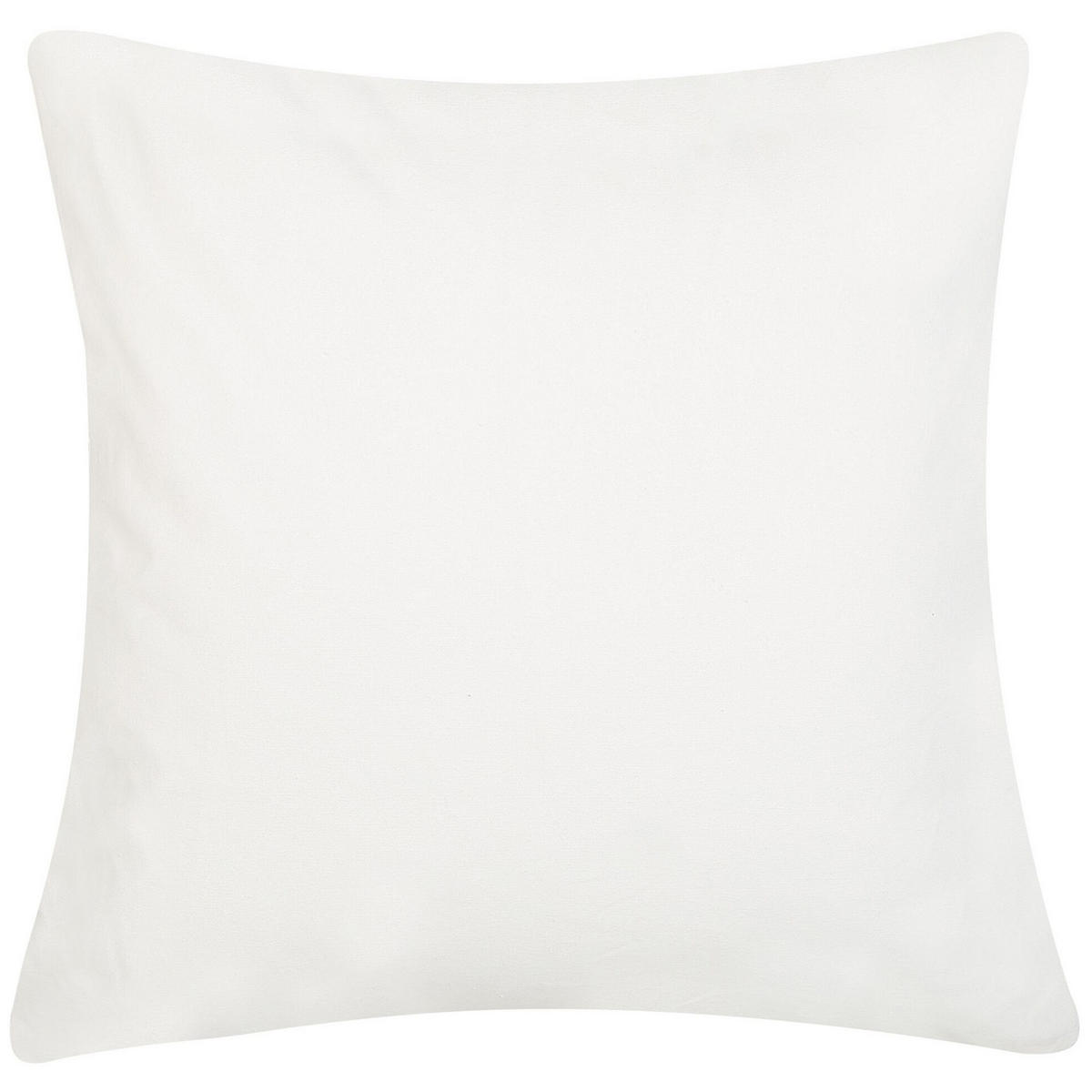 DEKOKISSEN 2er-Set Weiß 45/45 cm Peperomia - Weiß, Naturmaterialien/Textil (45/45cm) - Beliani