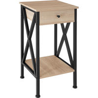 BEISTELLTISCH Dayton,35 x 35 x 70,5 cm,Industrial Holz hell, Eiche Sonoma - Naturfarben, Holzwerkstoff (35/35/70.5cm) - tectake