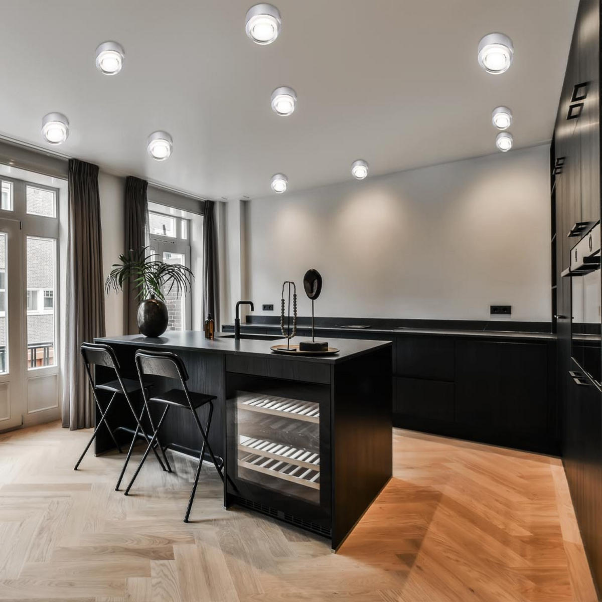 LED WANDLEUCHTE Silber Metall Rund 4er Set - Silberfarben, Metall (4/3.2/4cm)