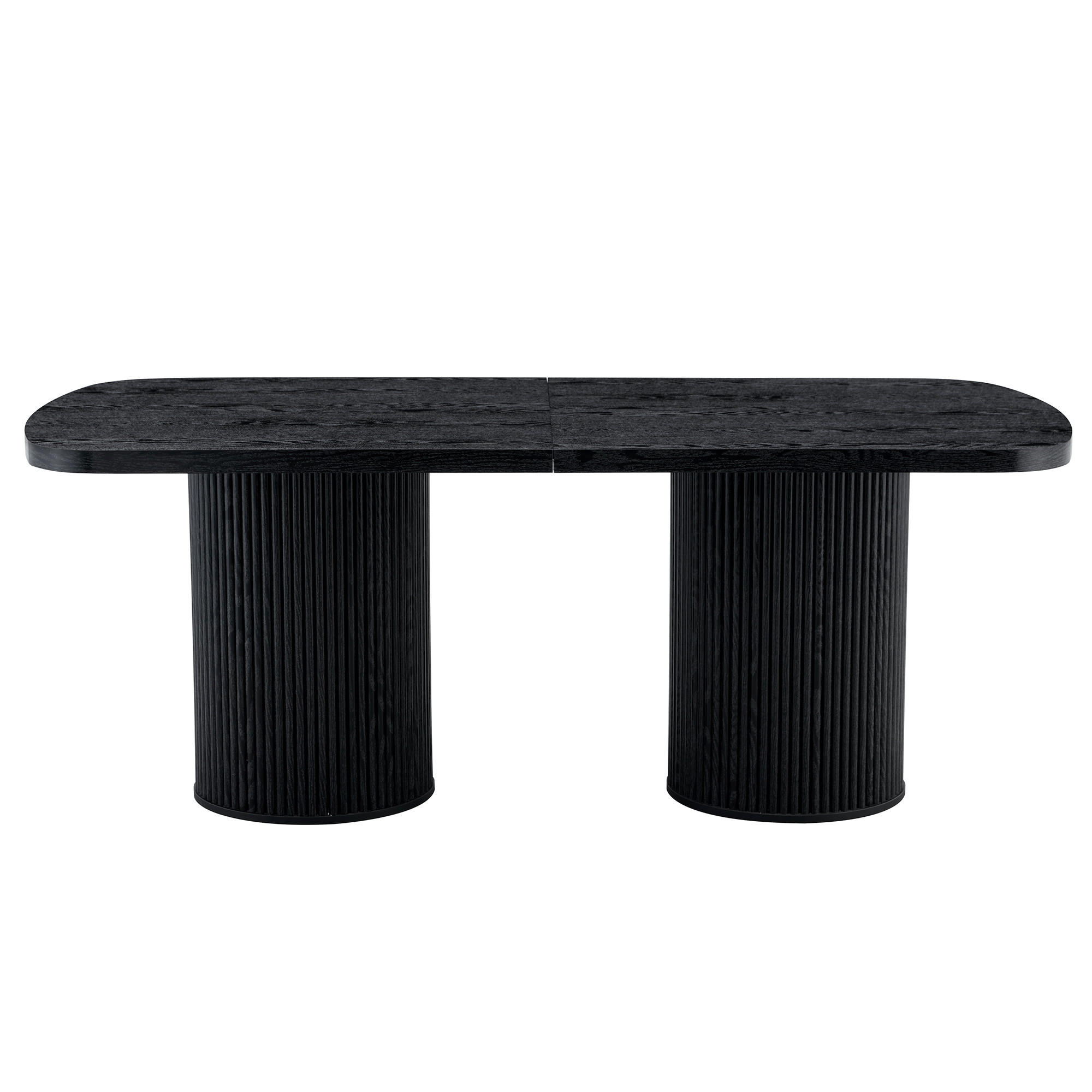 ESSTISCH Holzoptik Schwarz 180/90/76 cm - Schwarz, Holz (90/180/76cm) - PANGIVO