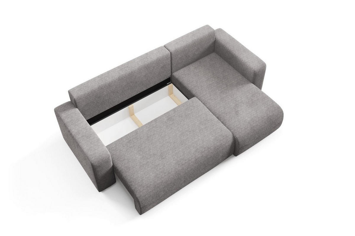 ECKSOFA mit Schlaffunktion Grau Anthrazit - Anthrazit, Textil (247/145cm) - Furnisell