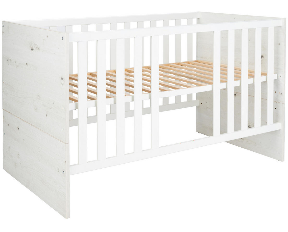 BABYBETT Lavea 70 x 140 cm höhenverstellbar - Weiß, Holzwerkstoff (70/140cm) - arthur berndt