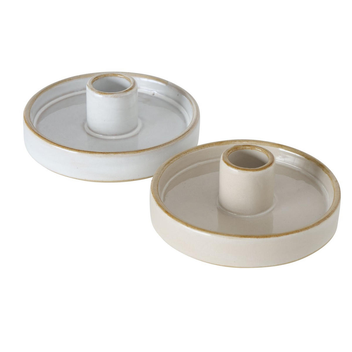 KERZENHALTER aus Porzellan Marima 10/10/4 cm - Grau, Keramik (10/4/10cm) - Boltze Home