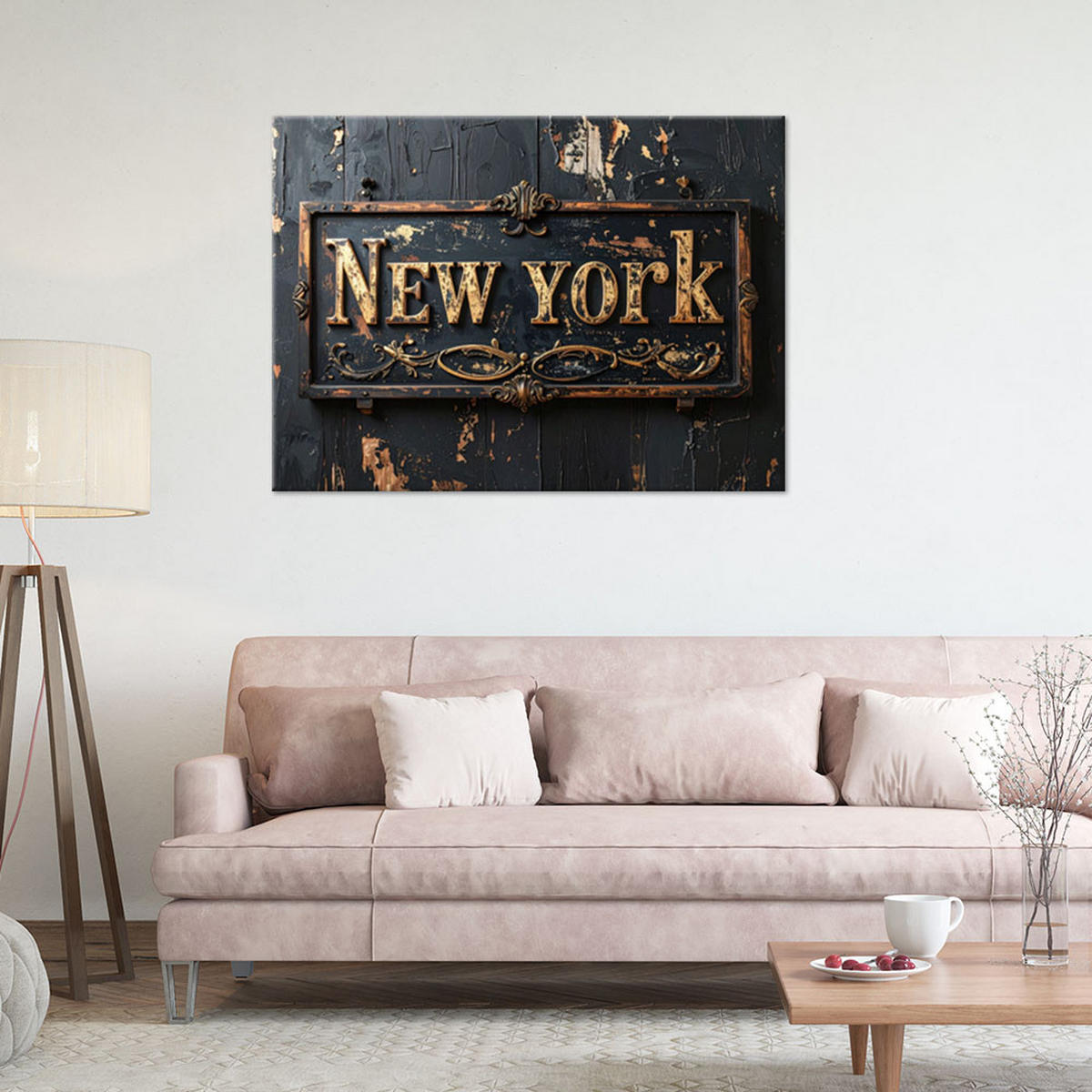 LEINWANDBILD Inschriften und Zitate 120x80cm - Goldfarben, Textil (120/80cm) - Feeby