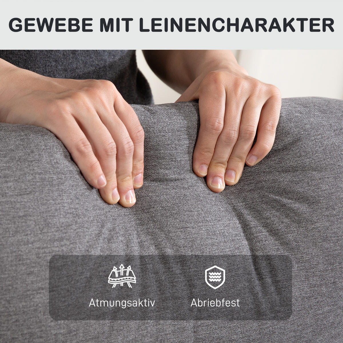 RELAXSESSEL, Fernsehsessel mit Liegefunktion, Dunkelgrau - Dunkelgrau, Kunststoff (93/103/76cm) - HOMCOM