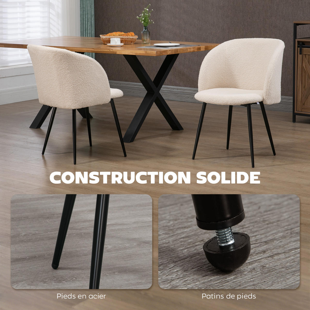 STÜHLE Beige 2 Stück - Beige, Naturmaterialien (55/80/62cm) - GiPP
