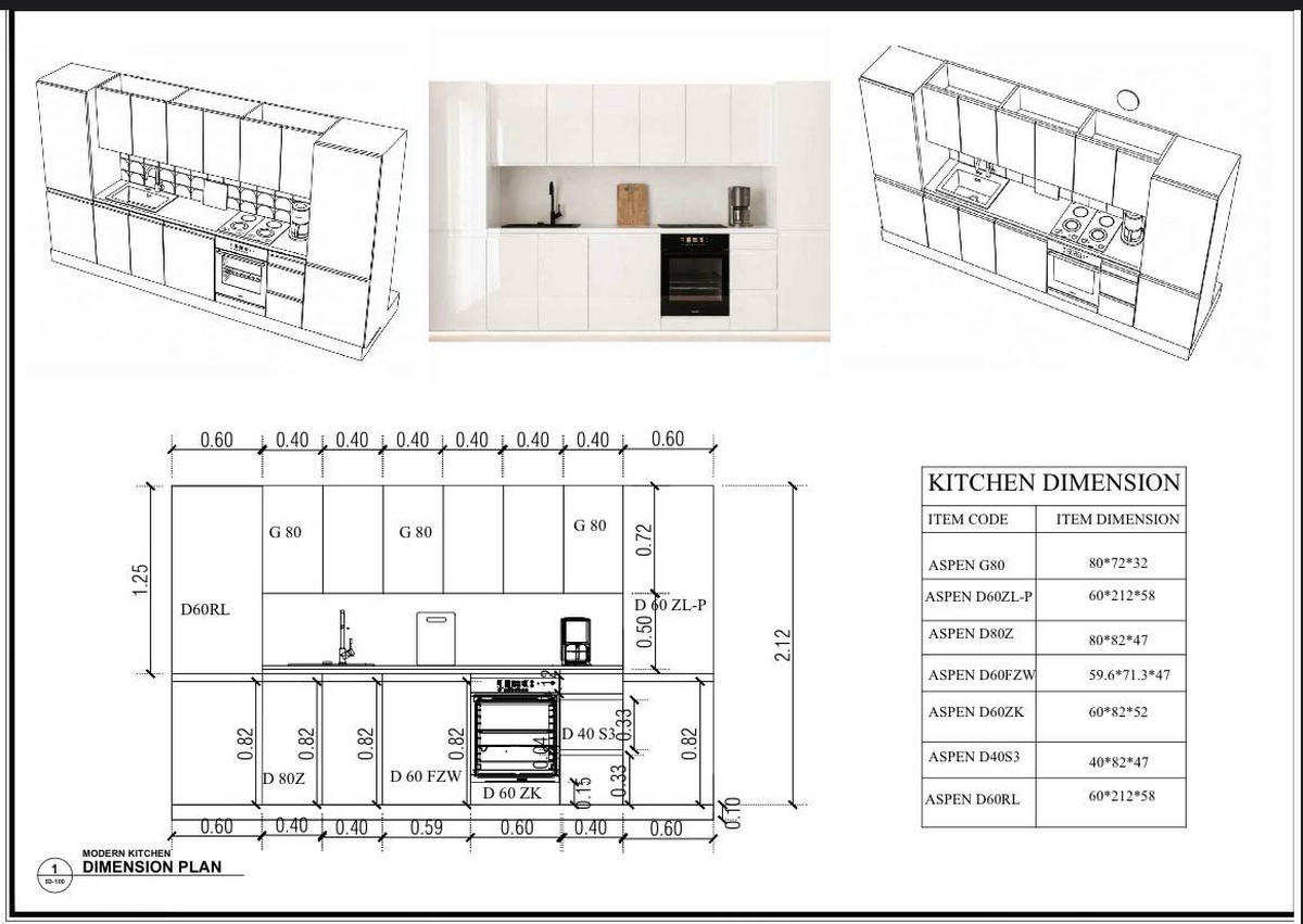 KÜCHENZEILE 360 cm - Aspen KA10-M360 - in Weiß/Hochglanz - Weiß Hochglanz, Holz (360/212/58cm)