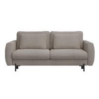 SOFA Rane Hellbraun mit Schlaffunktion - Hellbraun/Schwarz, Textil/Metall (236/90/102cm) - Selsey