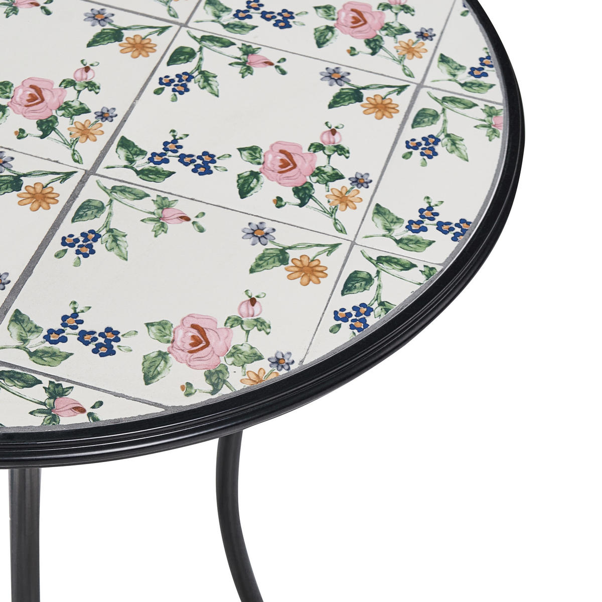 BISTRO STOLEK 60/60 cm Kov Černý Collio - bílá, kov (60/60/75cm) - Beliani