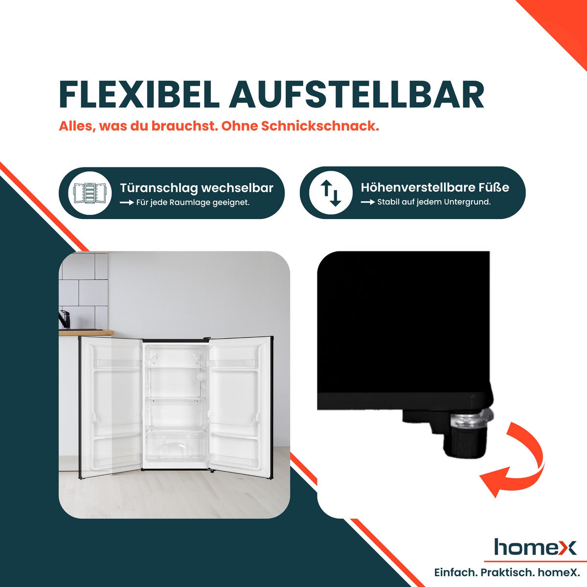KÜHLSCHRANK CS0881-B ohne Gefrierfach klein - 90L Nutzinhalt, freistehend, kompakt, schwarz - Schwarz, Glas/Kunststoff (47.5/85/44.5cm) - homeX
