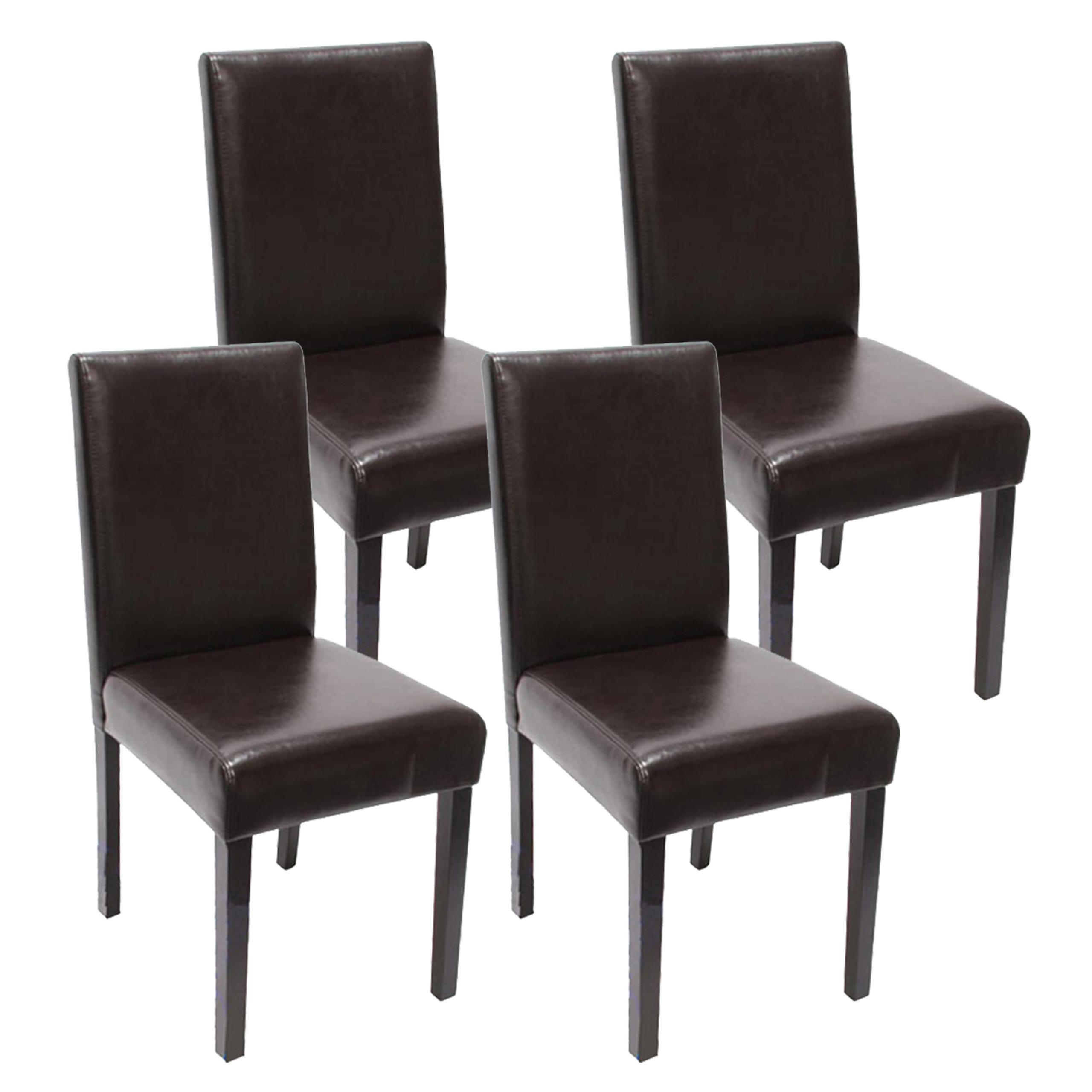ESSZIMMERSTUHL Braun, Dunkelbraun 4er-Set - Dunkelbraun/Braun, Textil (43/90/56cm) - Jamb