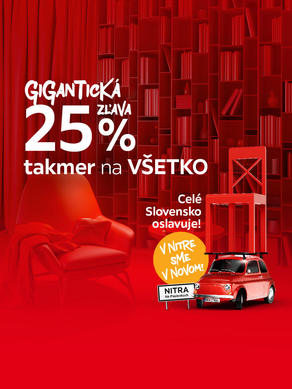 zľava 25 % takmer na všetko