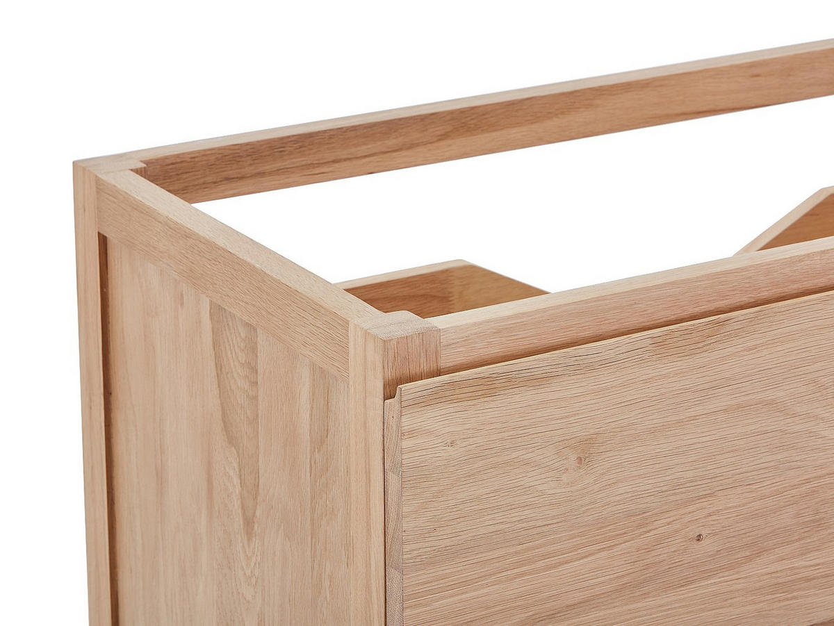 WASCHBECKENUNTERSCHRANK - 80cm x 45cm - Eiche - naturfarben hell - TARELO - Naturfarben, Holz (80/88/45cm) - Vente-Unique