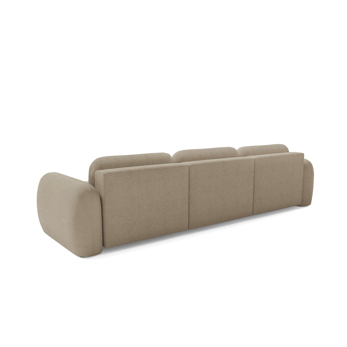 PANORAMASOFA Livio 4 Sitzplätze Beige - Beige, Holz (370/95/165cm) - Petits-meubles