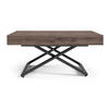 COUCH-/ESSTISCH Sanna U Sherman Eiche anthrazit 120 - 200 / 80 / 27 - 80cm - Anthrazit/Schwarz, Holz/Holzwerkstoff (80/120/27cm) - Feldmann-Wohnen