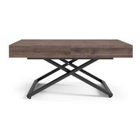 COUCH-/ESSTISCH Sanna U Sherman Eiche anthrazit 120 - 200 / 80 / 27 - 80cm - Anthrazit/Schwarz, Holz/Holzwerkstoff (80/120/27cm) - Feldmann-Wohnen