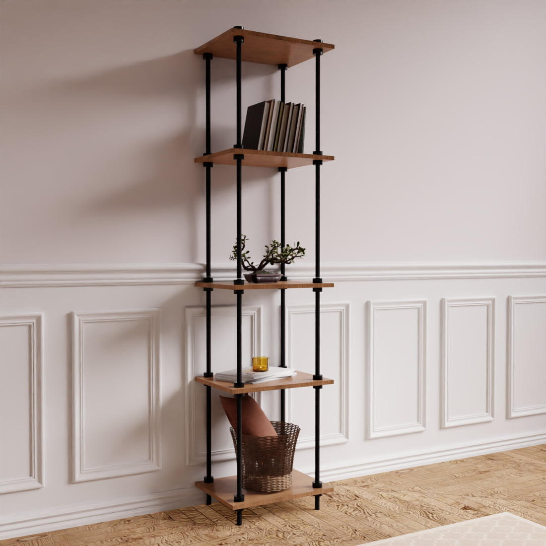 Thumbnail - AR Shelving Wandregal, Eiche San Remo, Metall, 43x185x35 cm, Freizeit, Heimwerken, Werkstatt