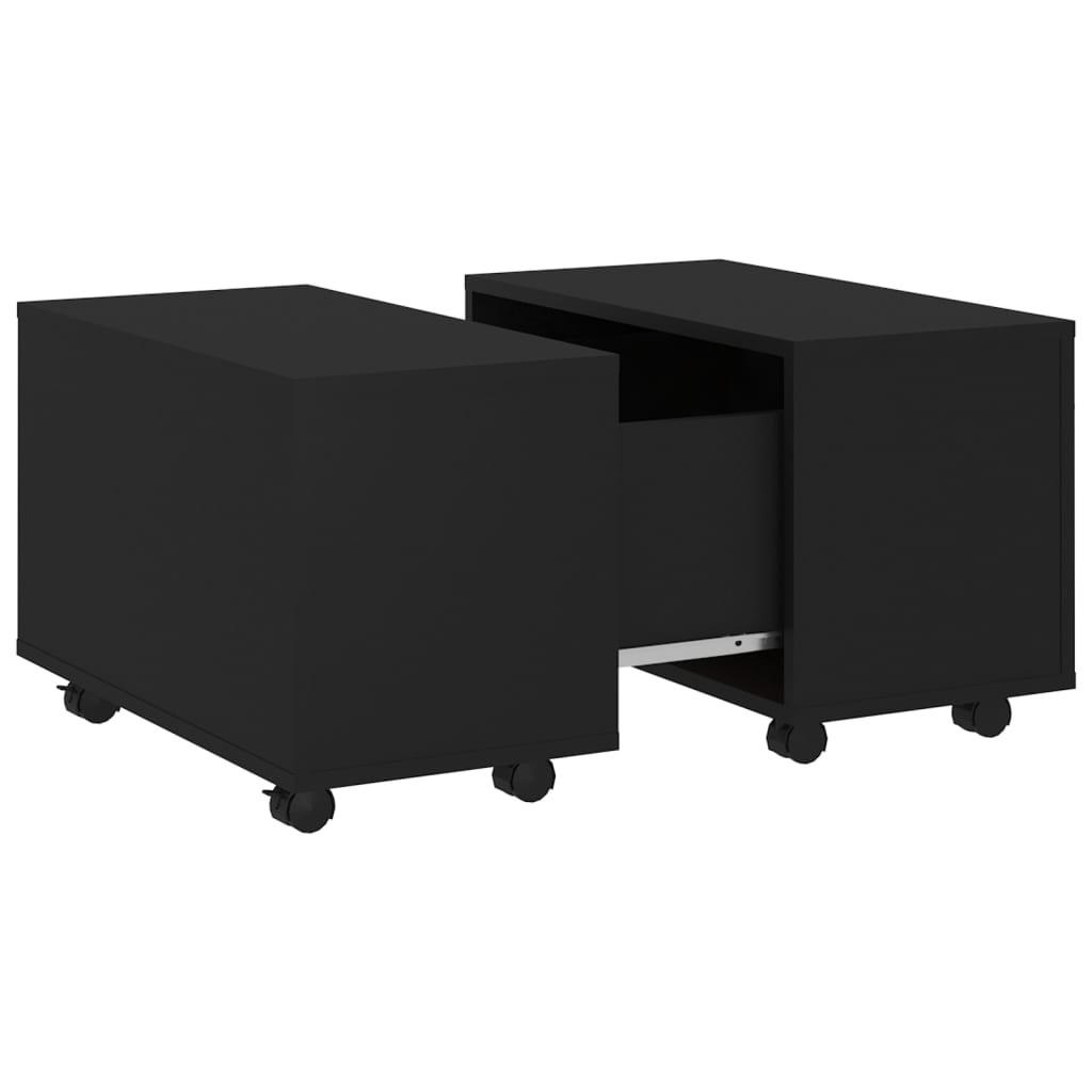 furnicato Couchtisch Schwarz 60x38x60 cm