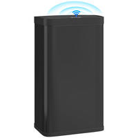MÜLLEIMER 45L mit Infrarotsensor und Soft-Close Schwarz 38/25,5/67,5 cm - Schwarz, Metall (25.5/67.5/38cm) - Rolipo