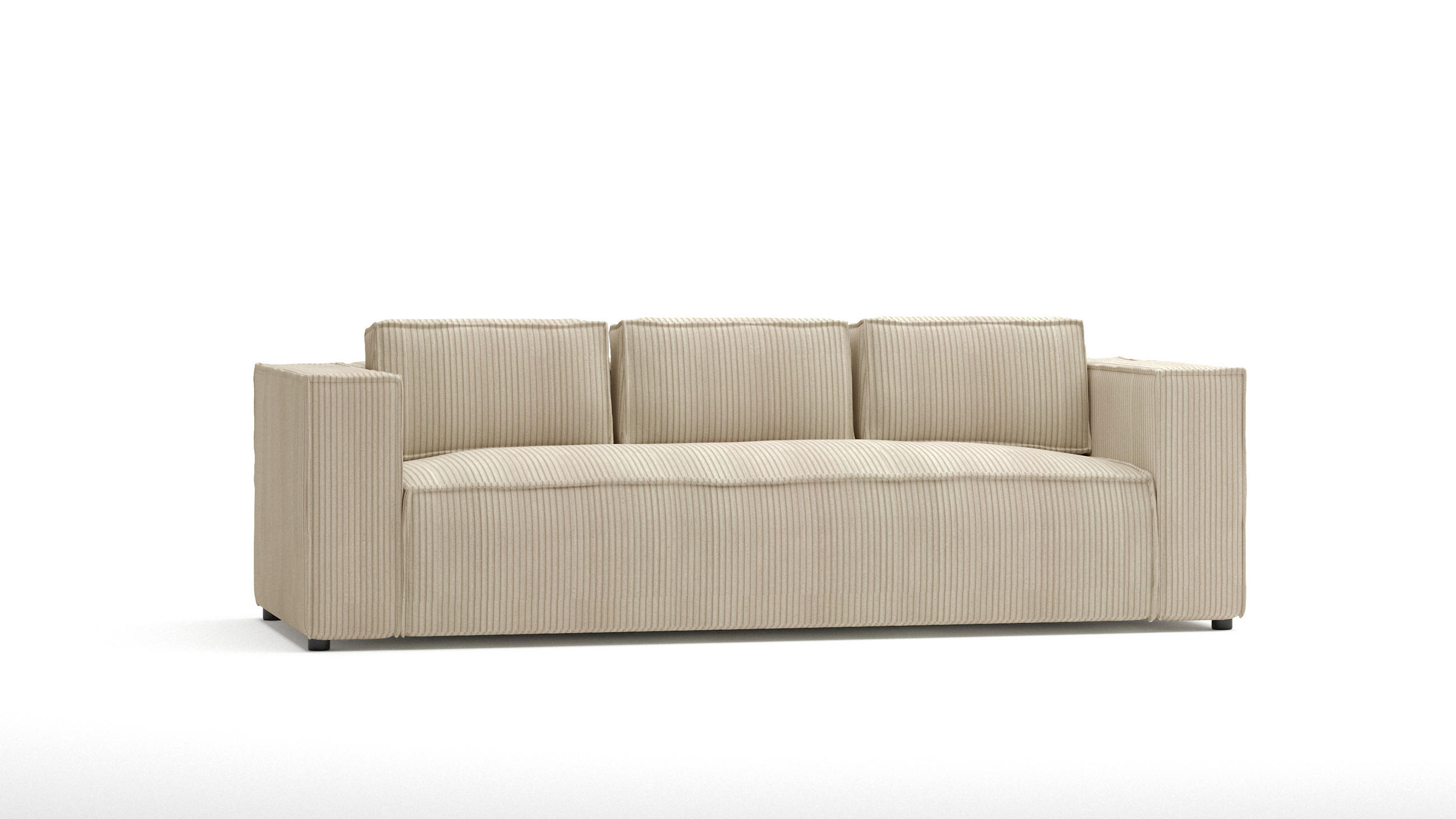 S-Style 3-Sitzer-Sofa Beige 230x64x92 cm