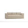 3-SITZER-SOFA Nova Beige Cord - Beige/Schwarz, Holz/Kunststoff (230/64/92cm) - S-Style Möbel
