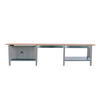 WERKBANK Buffalo Wood mit 2x Schublade und Schrank HxBxT 86,5 x 300 x 75 cm Traglast 1000 kg Grau - Grau, Metall (300/86.5/75cm) - PROREGAL