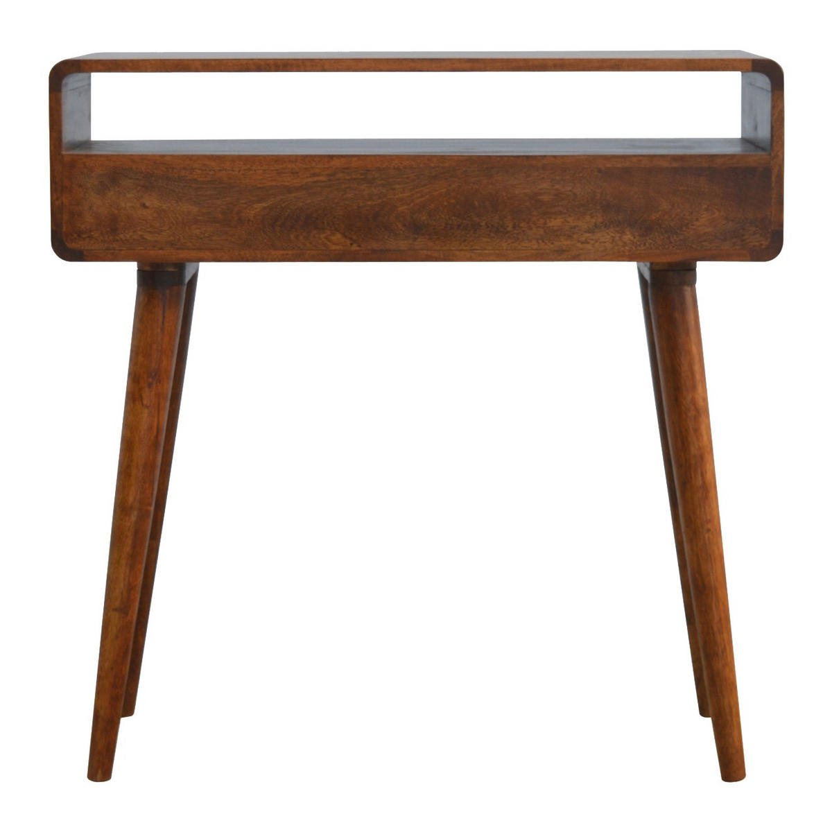 KONSOLENTISCH im Kastanienholz-Finish - Messingfarben/Braun, Holz/Metall (35/90/90cm) - Artisan Furniture