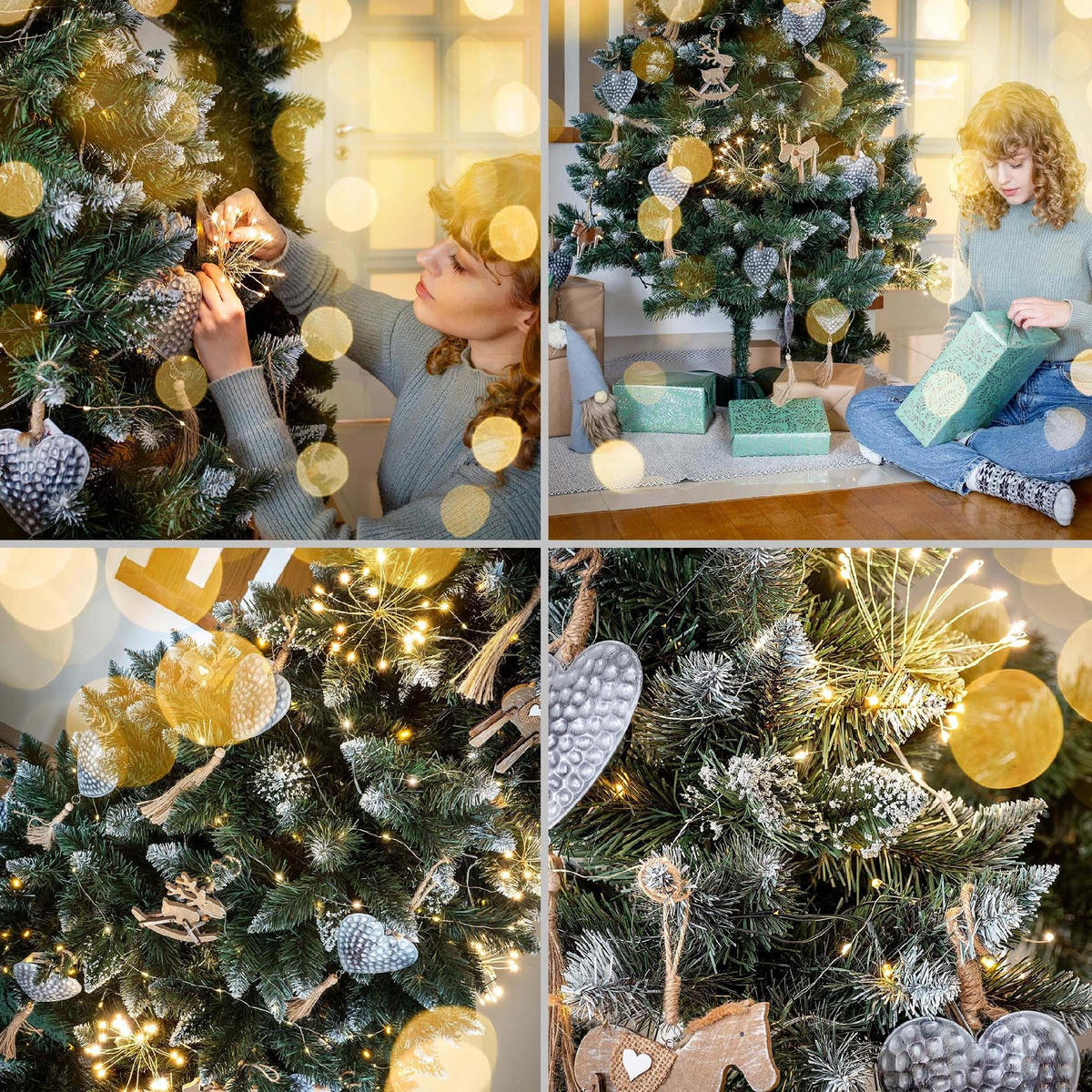 KADAX Künstlicher Weihnachtsbaum Diamanttanne 180 cm dick - Grün, Kunststoff (180cm) - KADAX