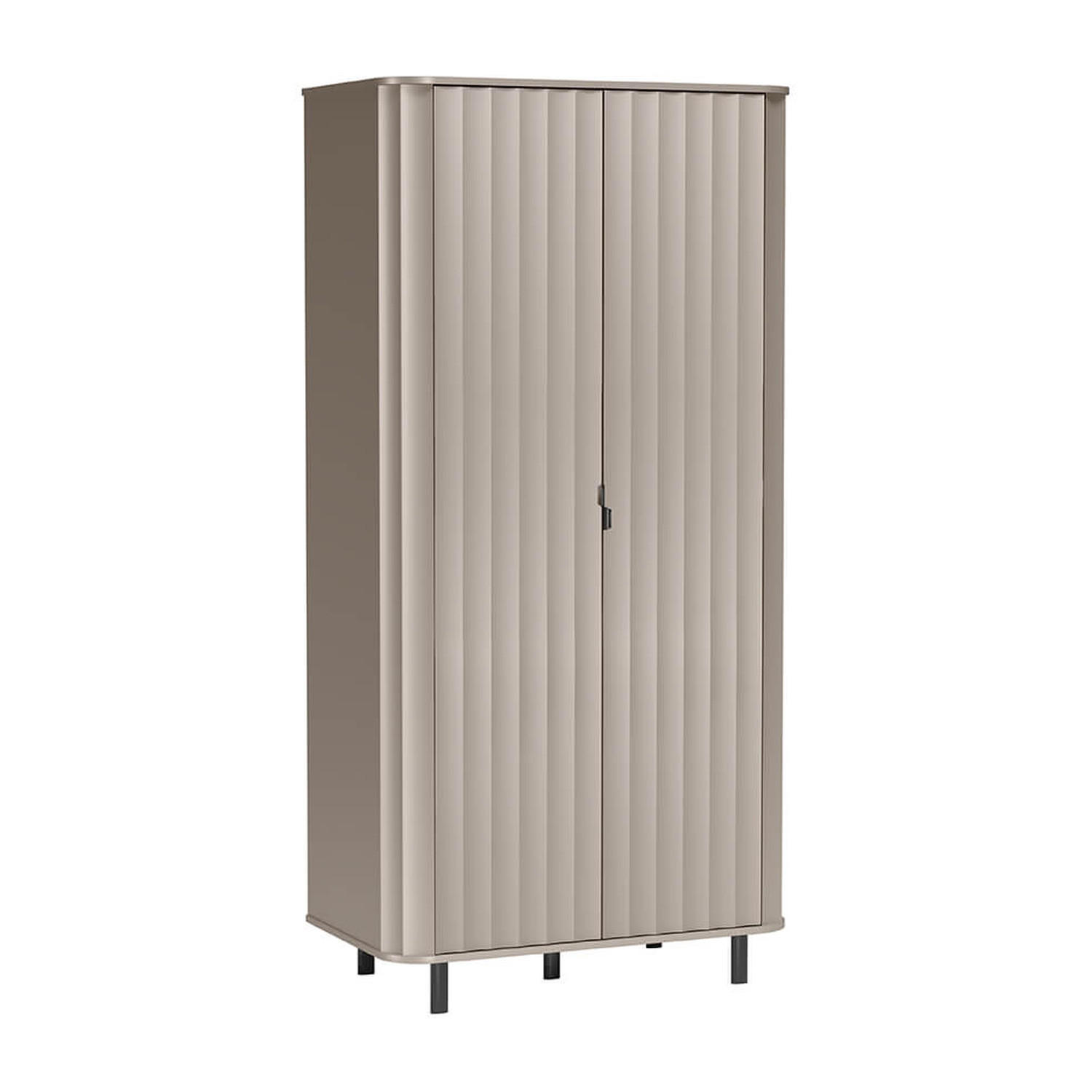 KLEIDERSCHRANK Novado NO-8 98 x 200 x 54,5 cm Greige - Greige, Holzwerkstoff/Metall (98/200/54.5cm) - Koseto