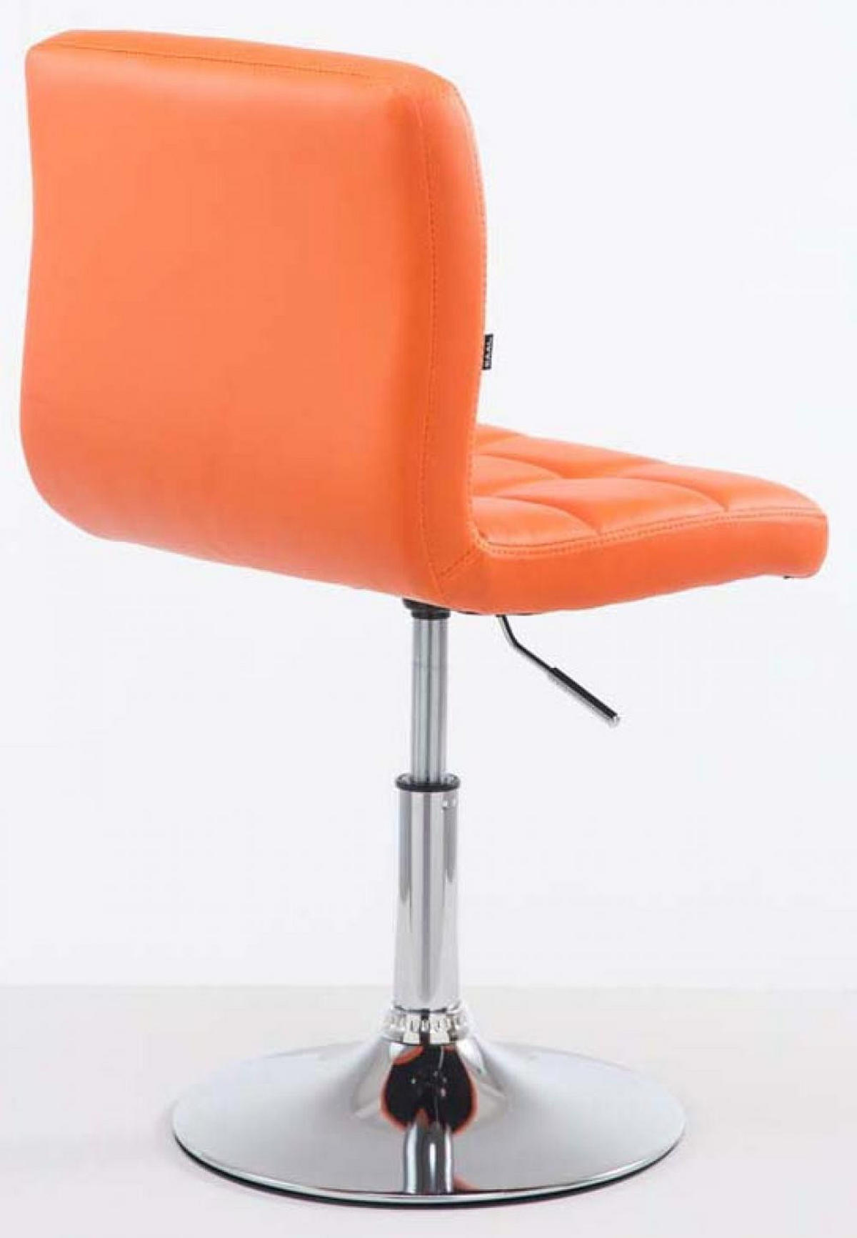 DREHSTUHL 2er Set Lederlook orange - Chromfarben/Orange, Textil/Metall (44/74/49cm) - CLP