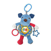 KUSCHELTIER Activity blau Greifling, C-Ring, Plüsch, ab Geburt, Activity, Rassel, Kuscheltier - Blau, Textil (16/20cm) - Lorelli