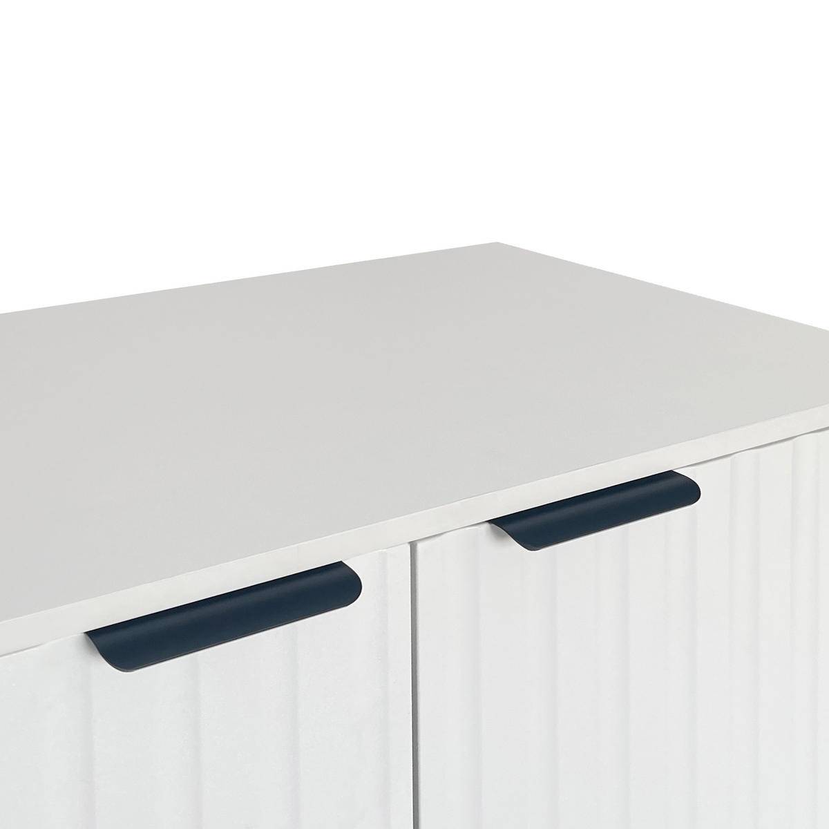 SIDEBOARD 160x40x80 cm mit 2 Türen und Metallrahmen - Weiß, Holzwerkstoff (160/80/40cm)