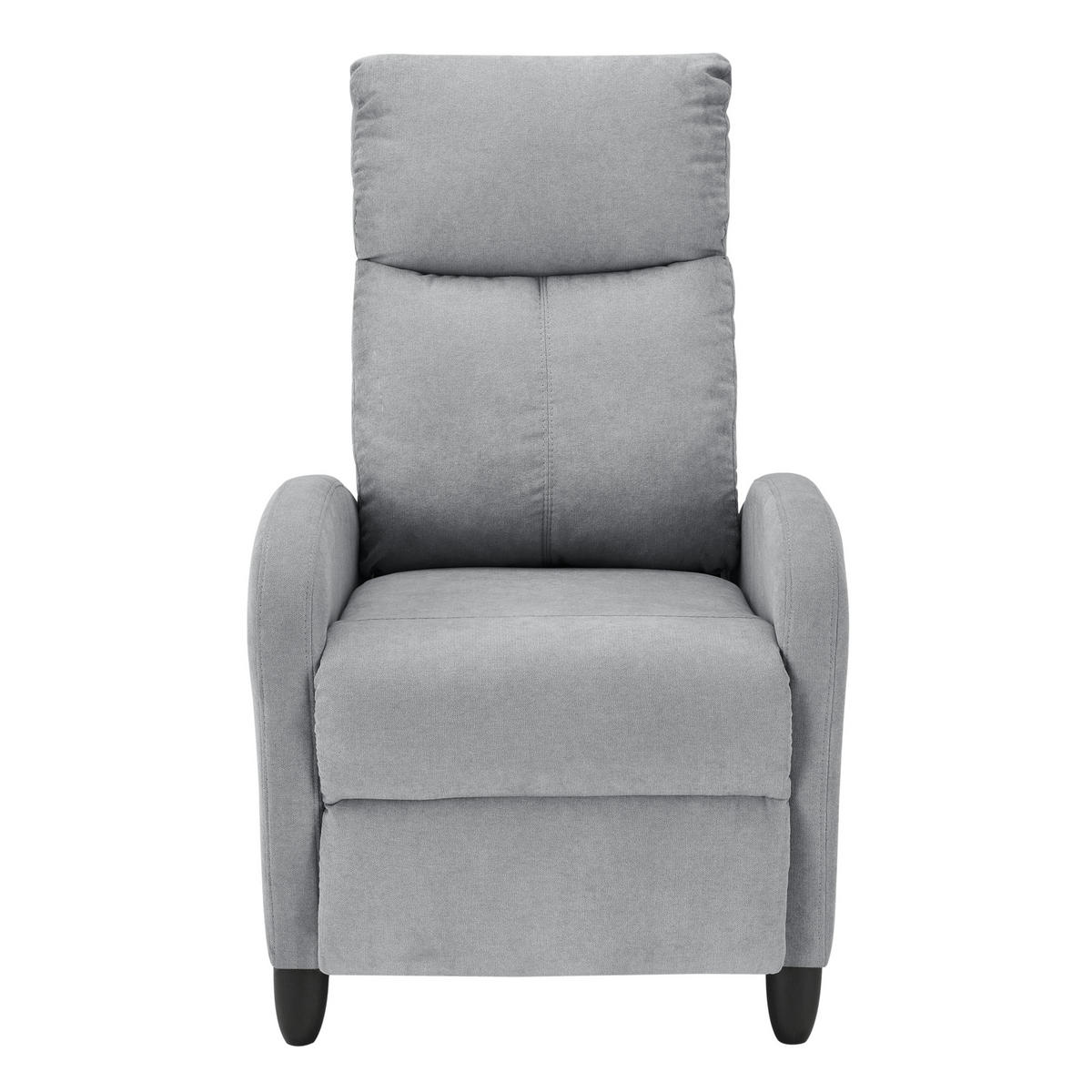POLSTERSESSEL Bregenz Textil Hellgrau - Hellgrau, Textil (60/102/92cm) - [en.casa]