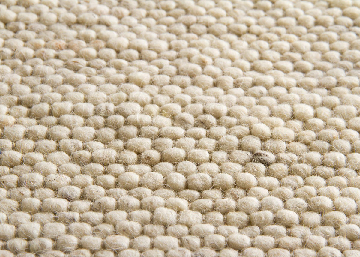 HANDWEBTEPPICH 90/90 cm Gabun - Beige, Naturmaterialien (90/160cm) - Steffensmeier